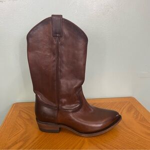 Frye‎ Billy Pull On Western Leather Boots Brown Size 9